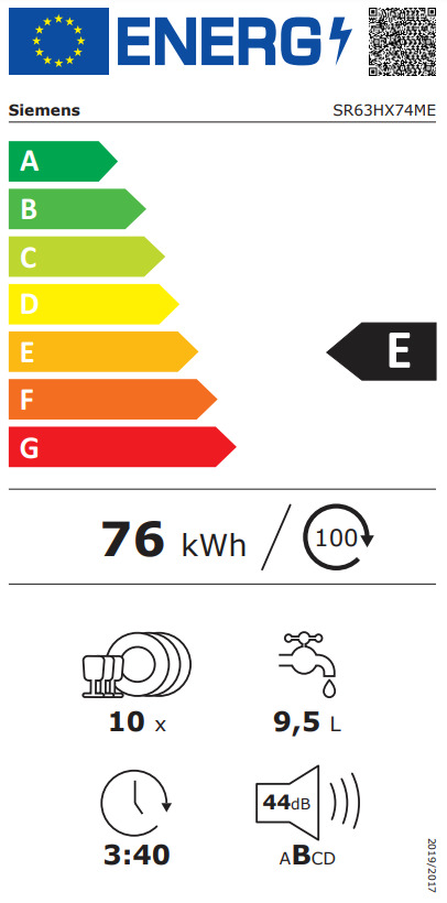 Siemens Πλήρως Εντοιχιζόμενο για 10 Σερβίτσια Π44.8xY81.5εκ. SR63HX74ME - Image 9