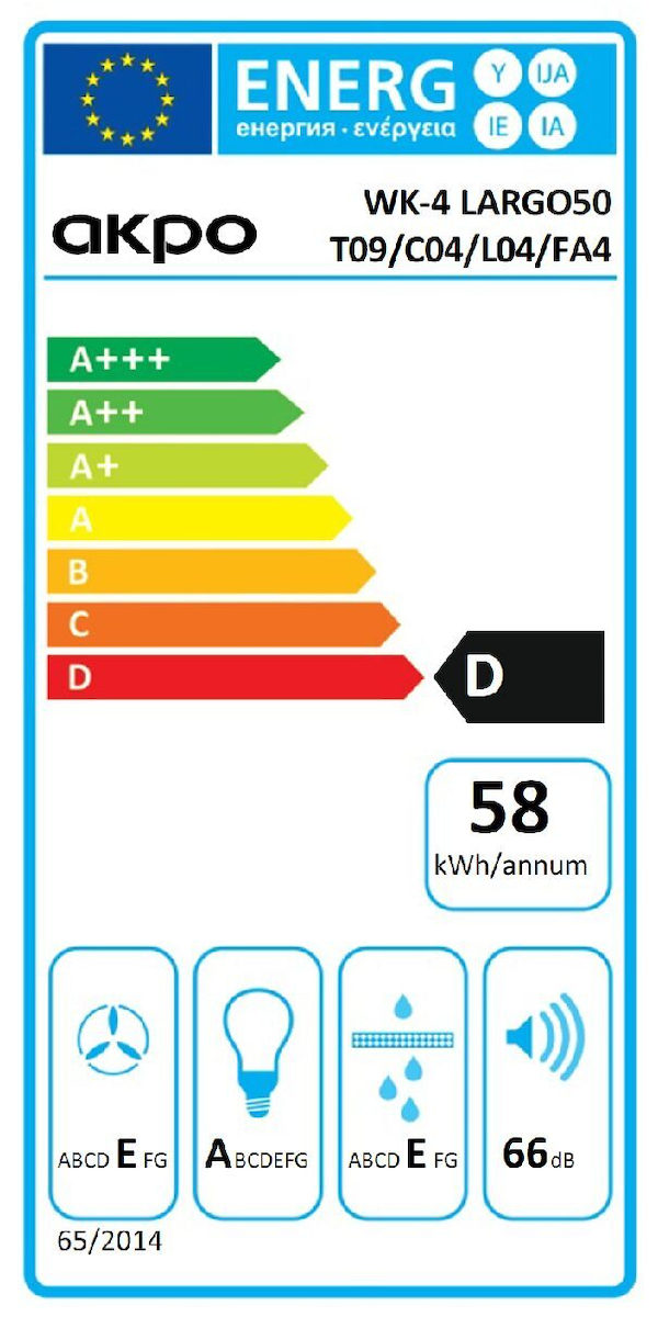 Akpo WK-4 Largo Eco 50 Καμινάδα 50cm Μαύρη - Image 3