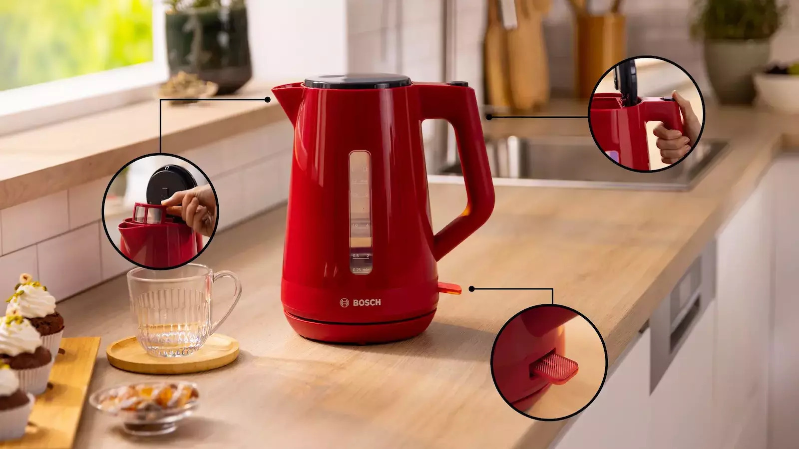 Bosch MyMoment Βραστήρας 1.7lt 2400W Κόκκινος - Image 2