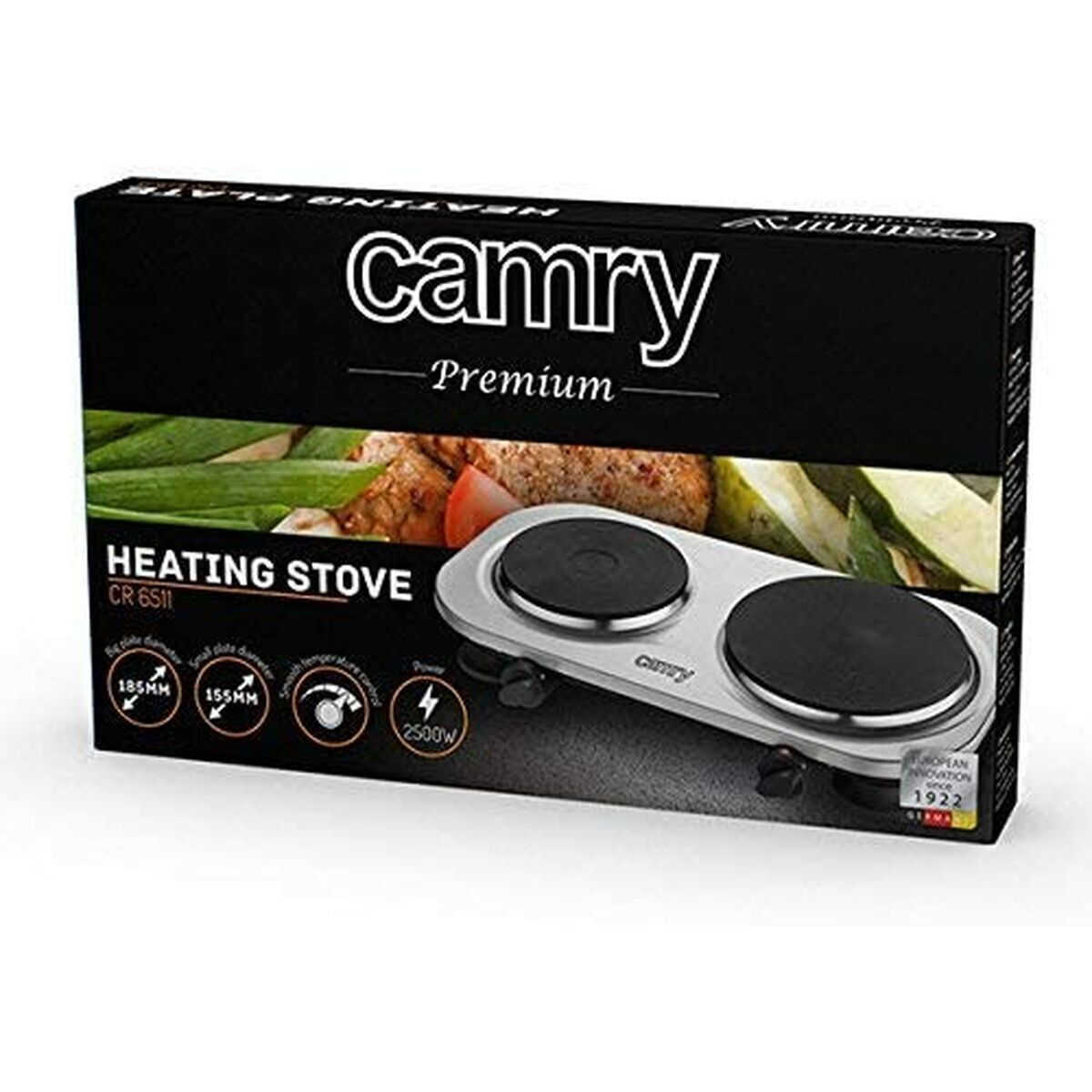 Camry Επιτραπέζια Εστία Εμαγιέ Διπλή Inox - Image 8