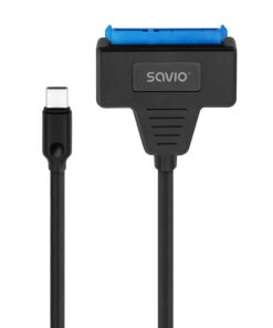 Savio Usb-c 3.1 Gen 1 (m) - Sata (f) Αντάπτορας USB to SATA Μαύρο