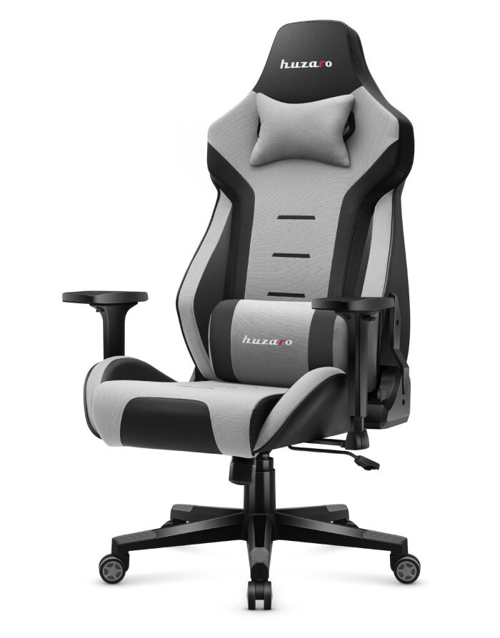 Huzaro Force 7.6 Υφασμάτινη Καρέκλα Gaming με Ρυθμιζόμενα Μπράτσα Γκρι - Image 2