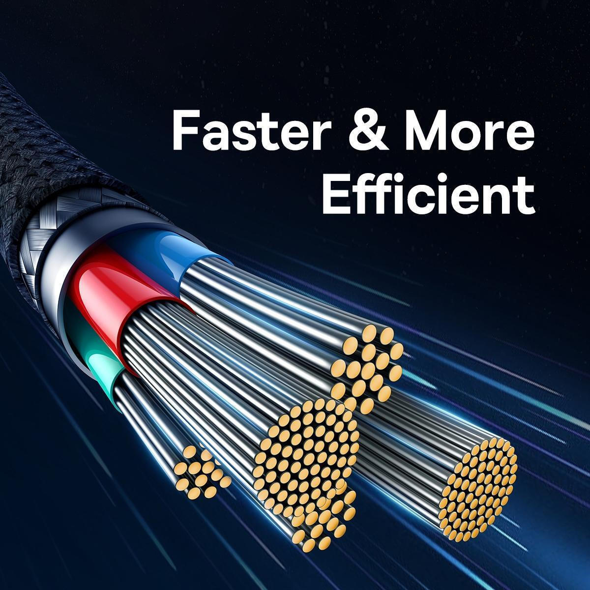 Baseus Unbreakable Braided USB 2.0 Cable USB-C male - USB-C 100W Μαύρο 1m (P10355800111-00) - Image 7