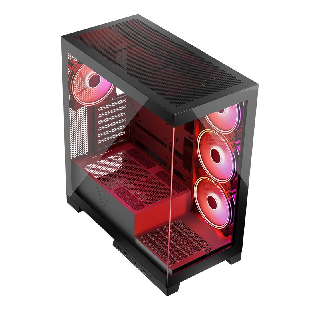 Modecom Volcano Space Apex ARGB Midi Tower Κουτί Υπολογιστή με Πλαϊνό Παράθυρο Μαύρο - Image 2