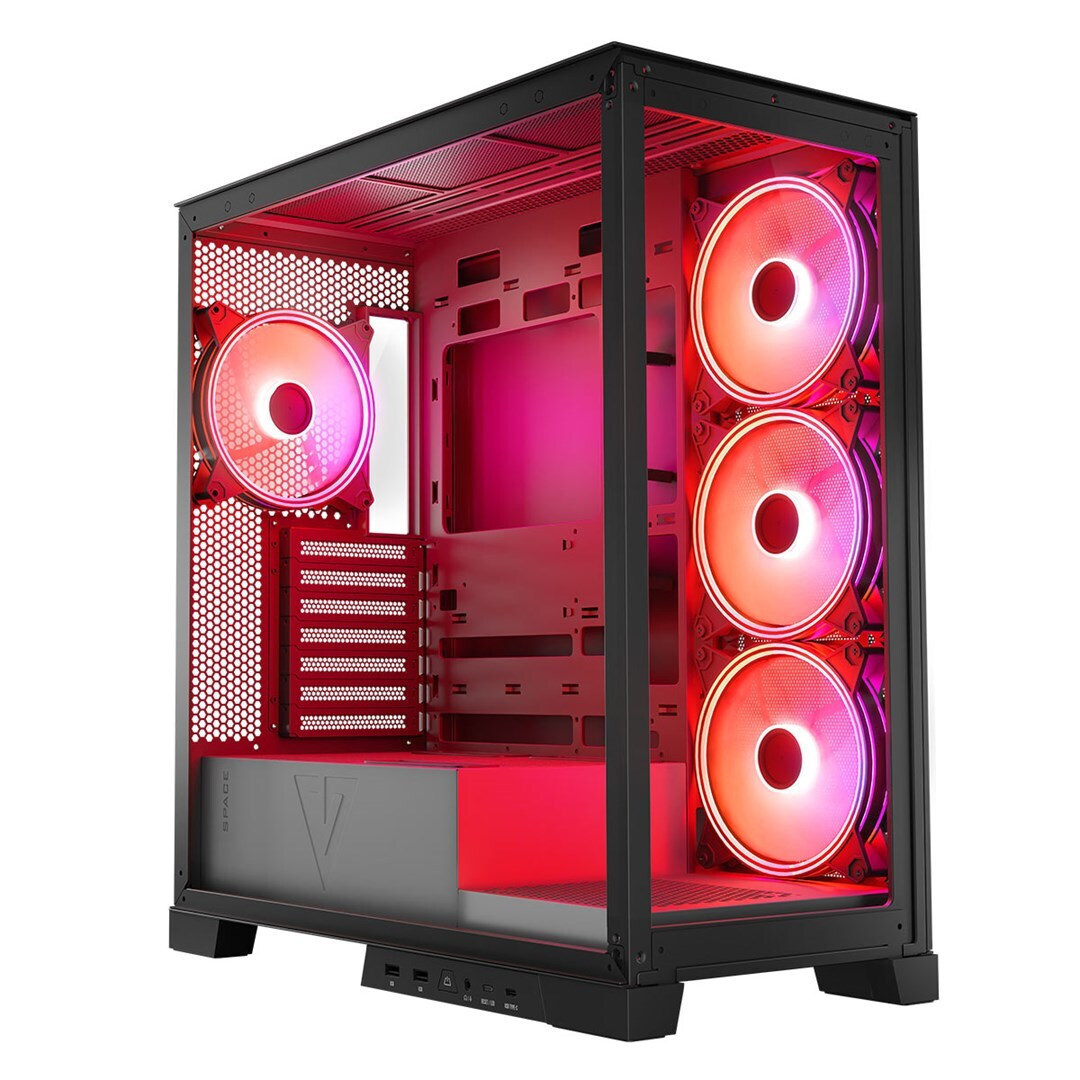 Modecom Volcano Space Apex ARGB Midi Tower Κουτί Υπολογιστή με Πλαϊνό Παράθυρο Μαύρο - Image 4