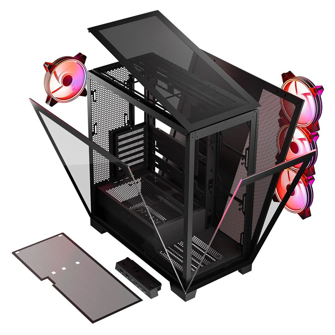 Modecom Volcano Space Apex ARGB Midi Tower Κουτί Υπολογιστή με Πλαϊνό Παράθυρο Μαύρο - Image 5
