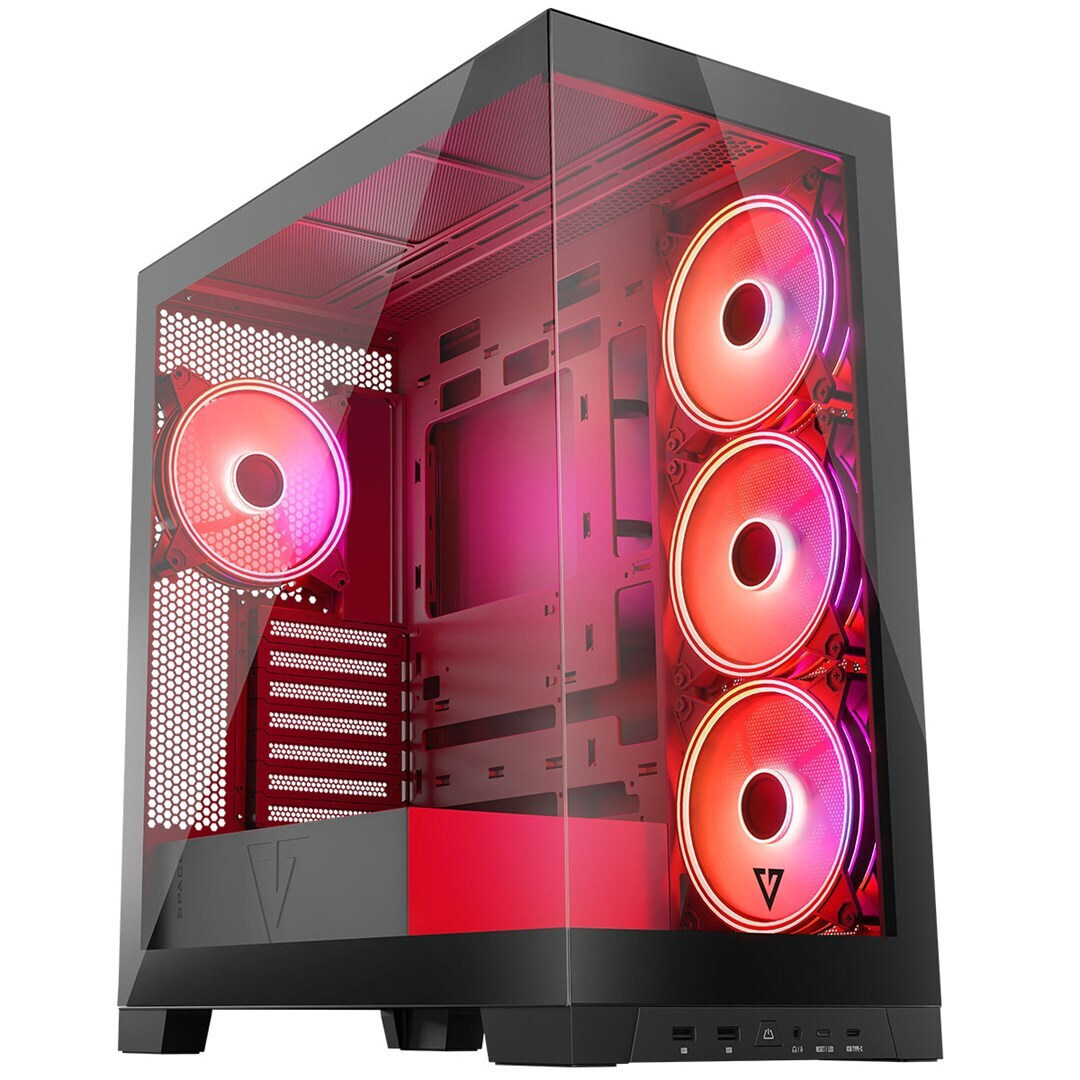 Modecom Volcano Space Apex ARGB Midi Tower Κουτί Υπολογιστή με Πλαϊνό Παράθυρο Μαύρο - Image 6