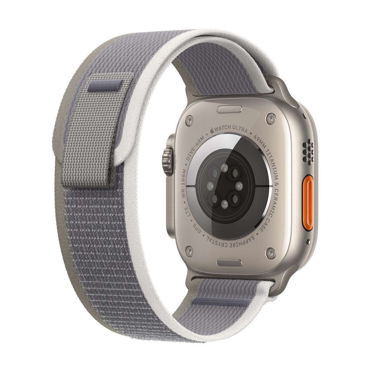 Apple Watch Ultra 2 Titanium 49mm Αδιάβροχο με eSIM και Παλμογράφο (Green/Grey Trail Loop S/M) - Image 3