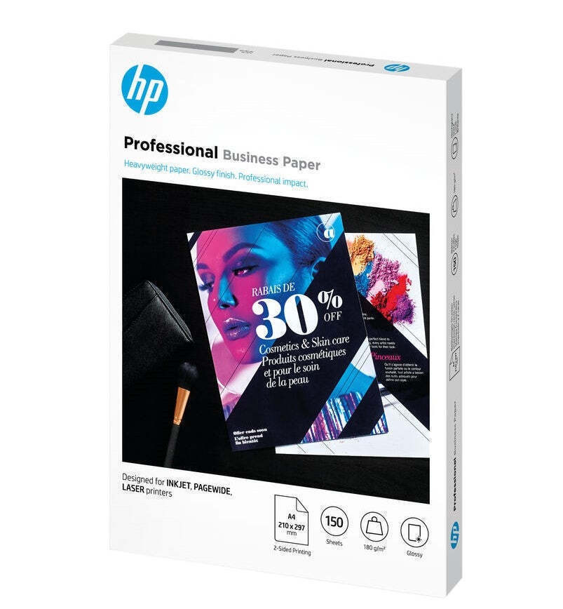 Paper, Hp Inkjet, Pagewide And Laser Professional Business Paper, A4, Glossy, 180g/m2, 150 Sheets