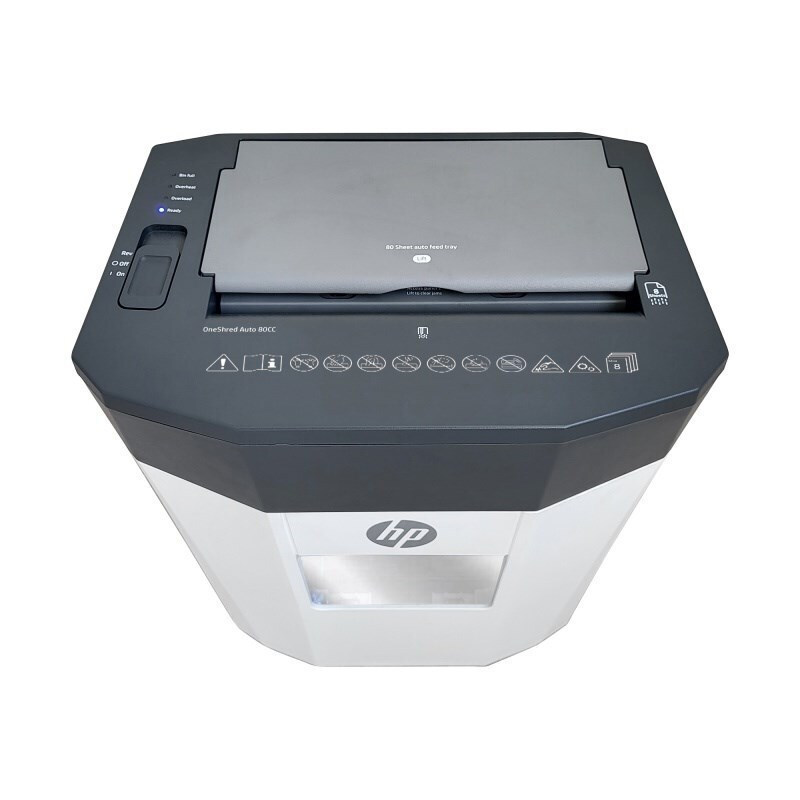 HP Καταστροφέας Εγγράφων Oneshred Cross Cut 80 Φύλλων με Κάδο 15lt - Image 3