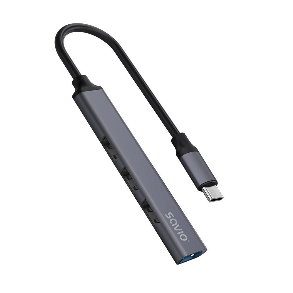 Savio Hub 4 Θυρών με σύνδεση USB-C - Image 2