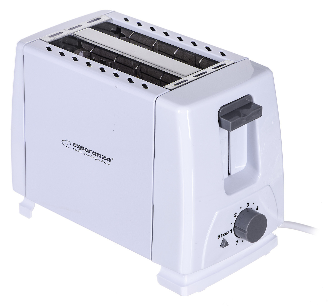 Esperanza Φρυγανιέρα 2 Θέσεων 700W Λευκή - Image 2