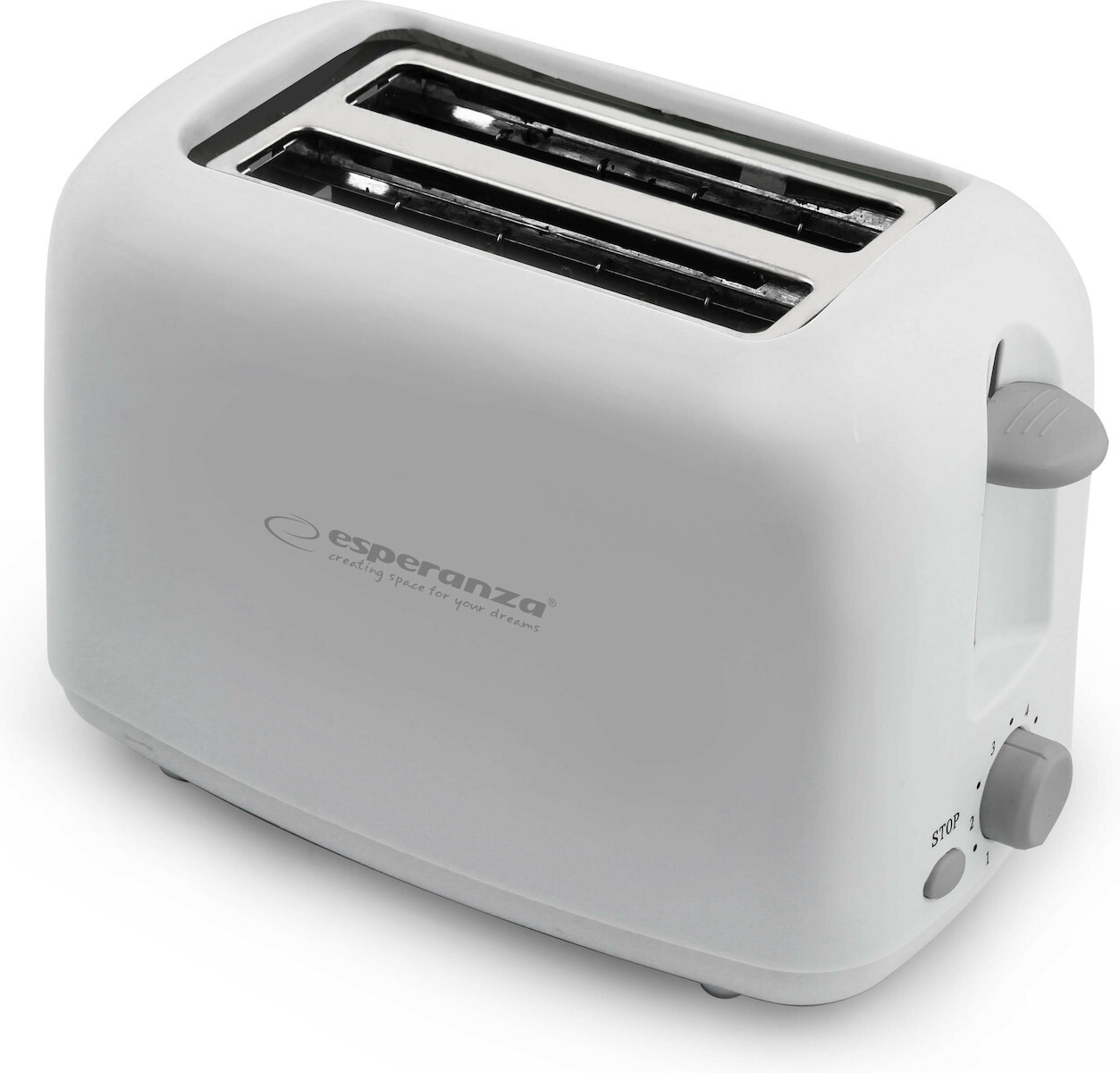 Esperanza Toster Ciabatta Φρυγανιέρα 2 Θέσεων 600W Λευκή