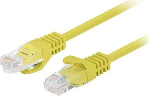 Lanberg U/UTP Cat.6 Καλώδιο Δικτύου Ethernet 0.25m Κίτρινο 1τμχ (PCU6-20CC-0025-Y)