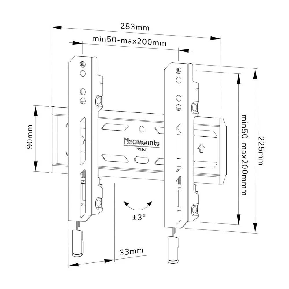 Neomounts WL30S-850BL12 Βάση Τηλεόρασης Τοίχου έως 55" και 50kg - Image 3
