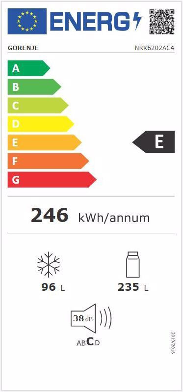 Gorenje Ψυγειοκαταψύκτης 331lt Total NoFrost NRK6202AXL4 - Image 3
