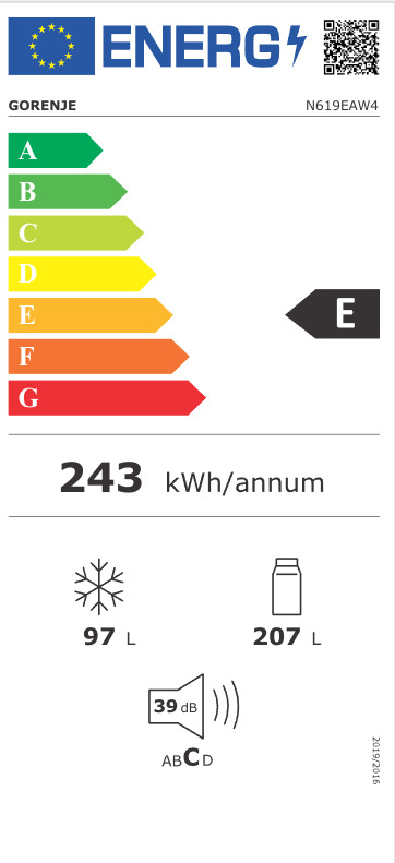 Gorenje Ψυγειοκαταψύκτης 304lt NoFrost Λευκός N619EAW4 - Image 3
