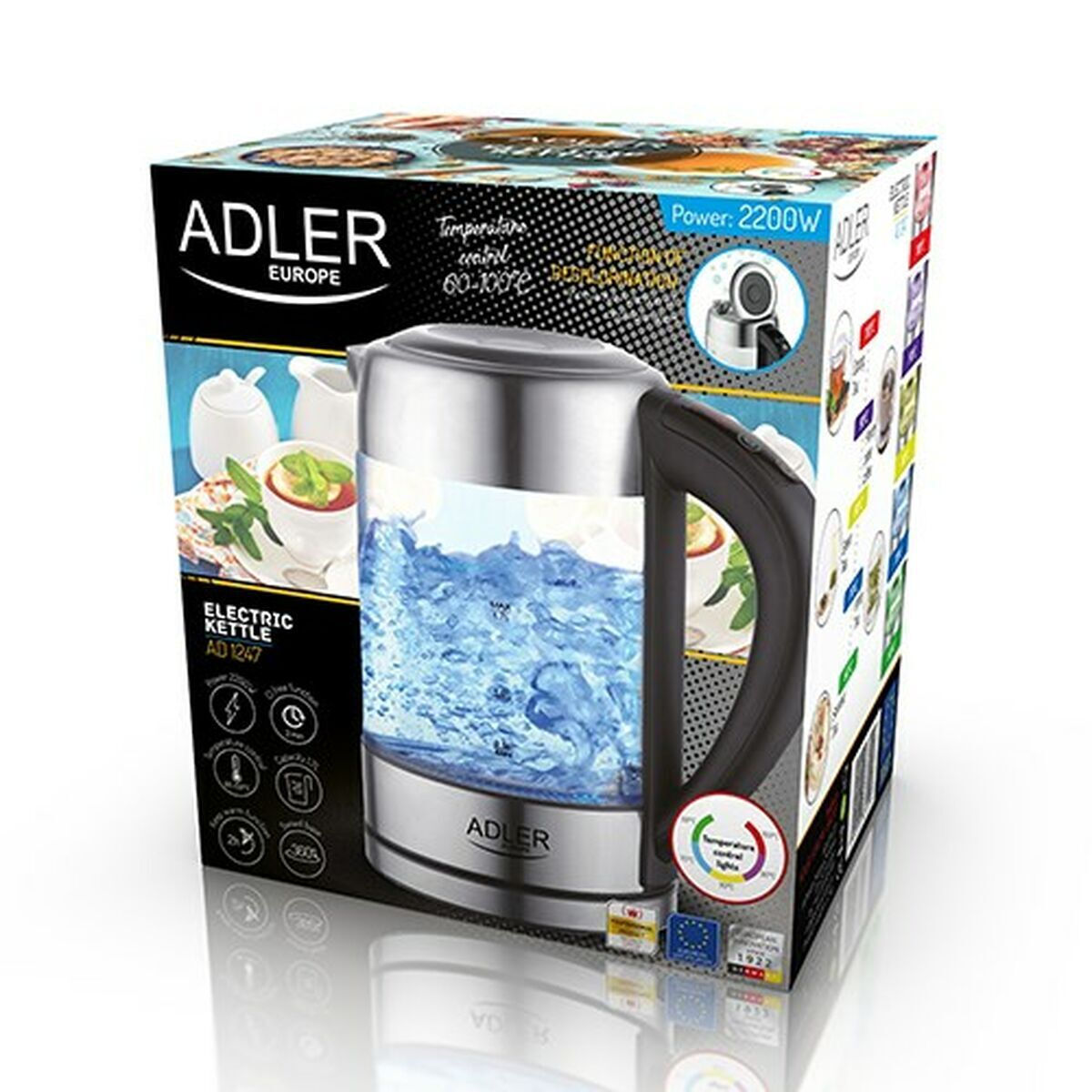 Adler AD 1247 1.7lt με Ισχύ 2200W Ασημί - Image 8