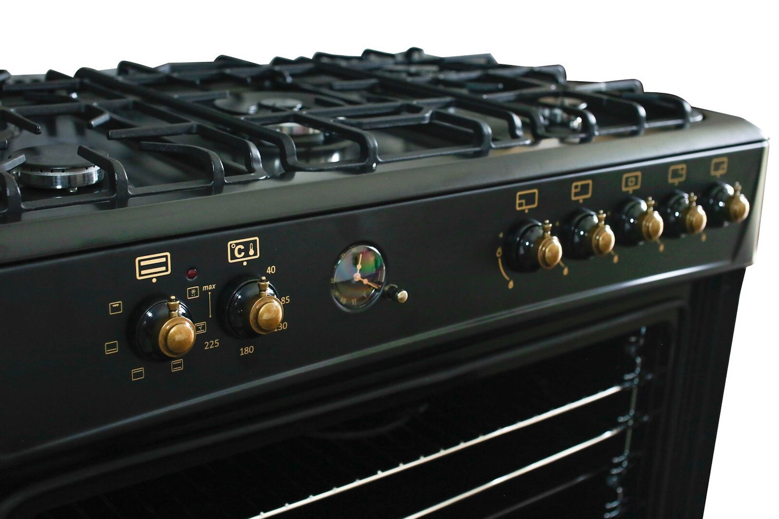 Ravanson KWGE-K90-6 Top Chef Κουζίνα 107lt με Εστίες Υγραερίου Π90εκ. Μαύρη - Image 3