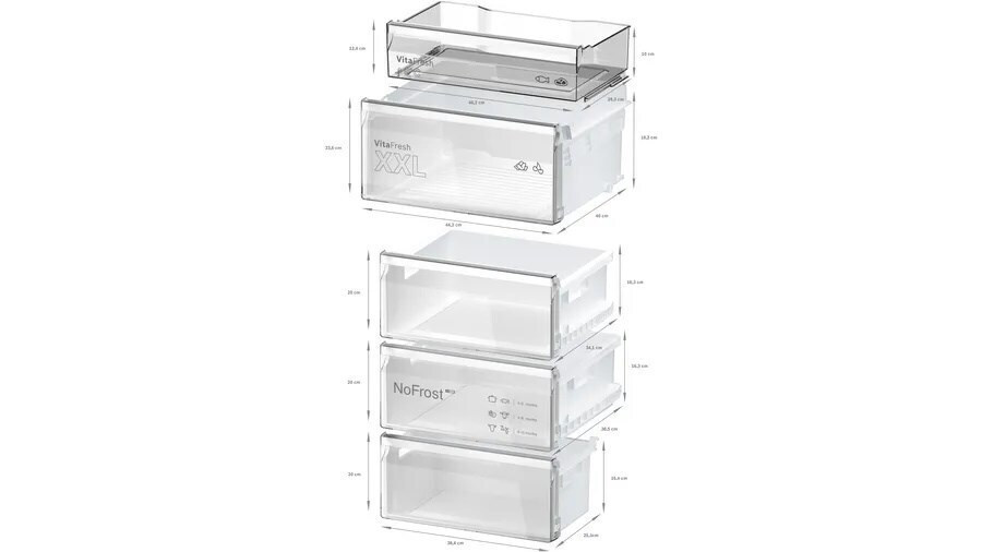 Bosch Ψυγειοκαταψύκτης 321lt Total NoFrost Inox KGN362IDF - Image 6