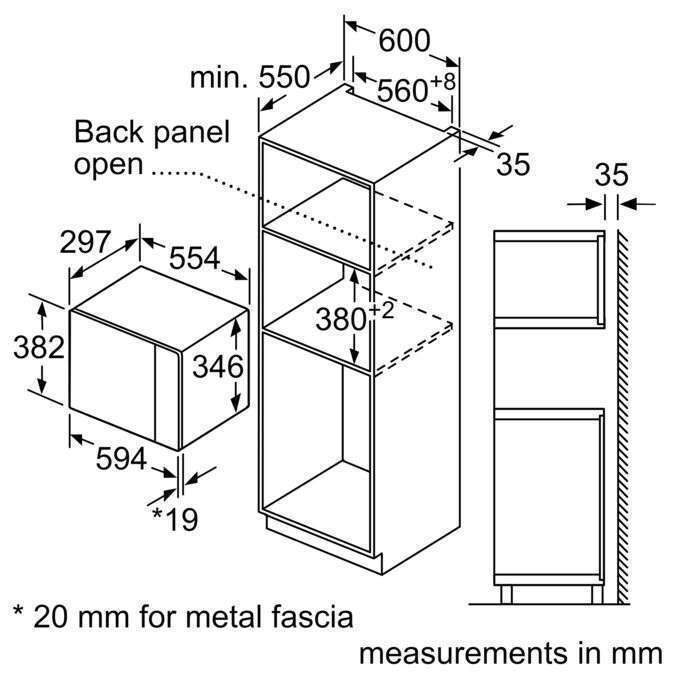 Bosch BFL524MS0 Εντοιχιζόμενος Φούρνος Μικροκυμάτων 20lt Μαύρος - Image 4