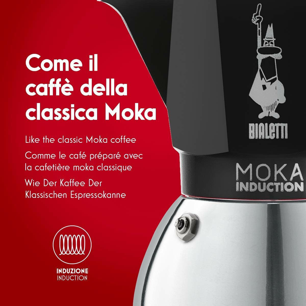 Bialetti Moka Induction Moka Μπρίκι Espresso Μαύρο - Image 4