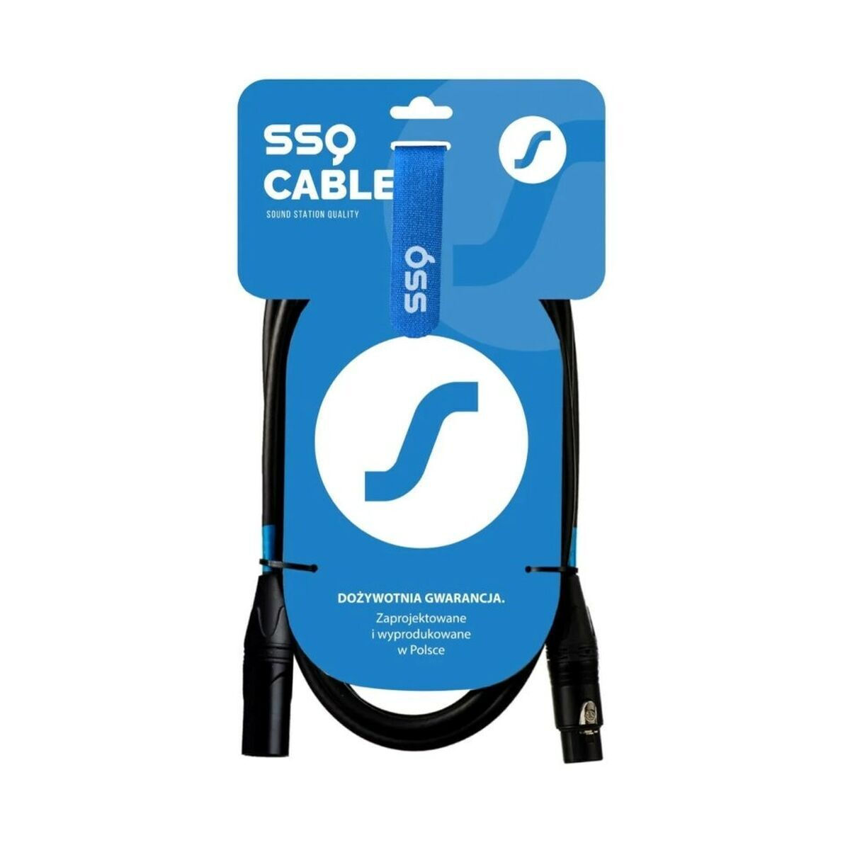 Sound Station Quality (SSQ) Cable XLR male - XLR female Μαύρο 1m (SS-2032)