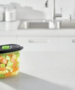 FoodSaver Βάζο Γενικής Χρήσης με Καπάκι Γυάλινο Μαύρο 1800ml