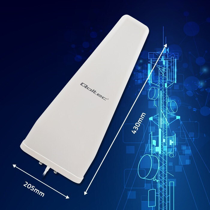 Qoltec Εξωτερική Κεραία Τηλεόρασης (δεν απαιτεί τροφοδοσία) Σύνδεση με Ομοαξονικό (Coaxial) Καλώδιο - Image 4