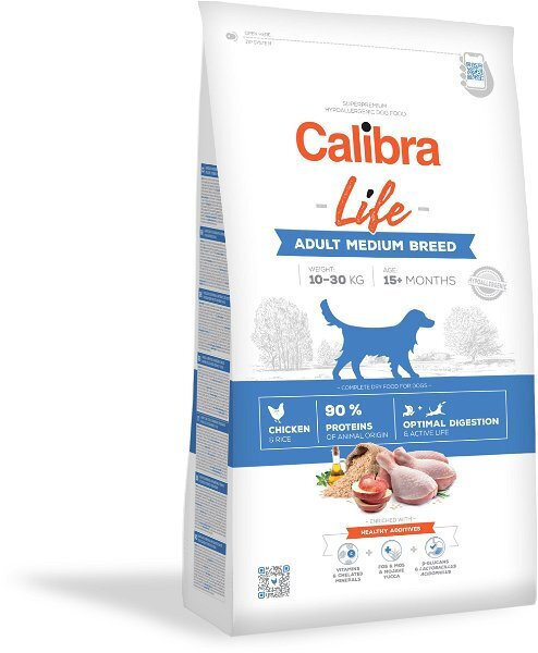 Calibra 12kg Ξηρά Τροφή χωρίς Σιτηρά για Ενήλικους Σκύλους Μεσαίων Φυλών με Κοτόπουλο