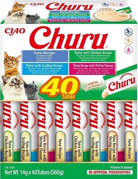 Ciao Churu Cat Box Tuna Seafood Variety 40 × 14 G