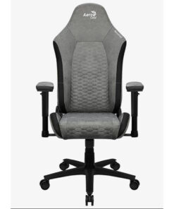 Aerocool Crown AeroSuede Υφασμάτινη Καρέκλα Gaming με Ρυθμιζόμενα Μπράτσα stone grey