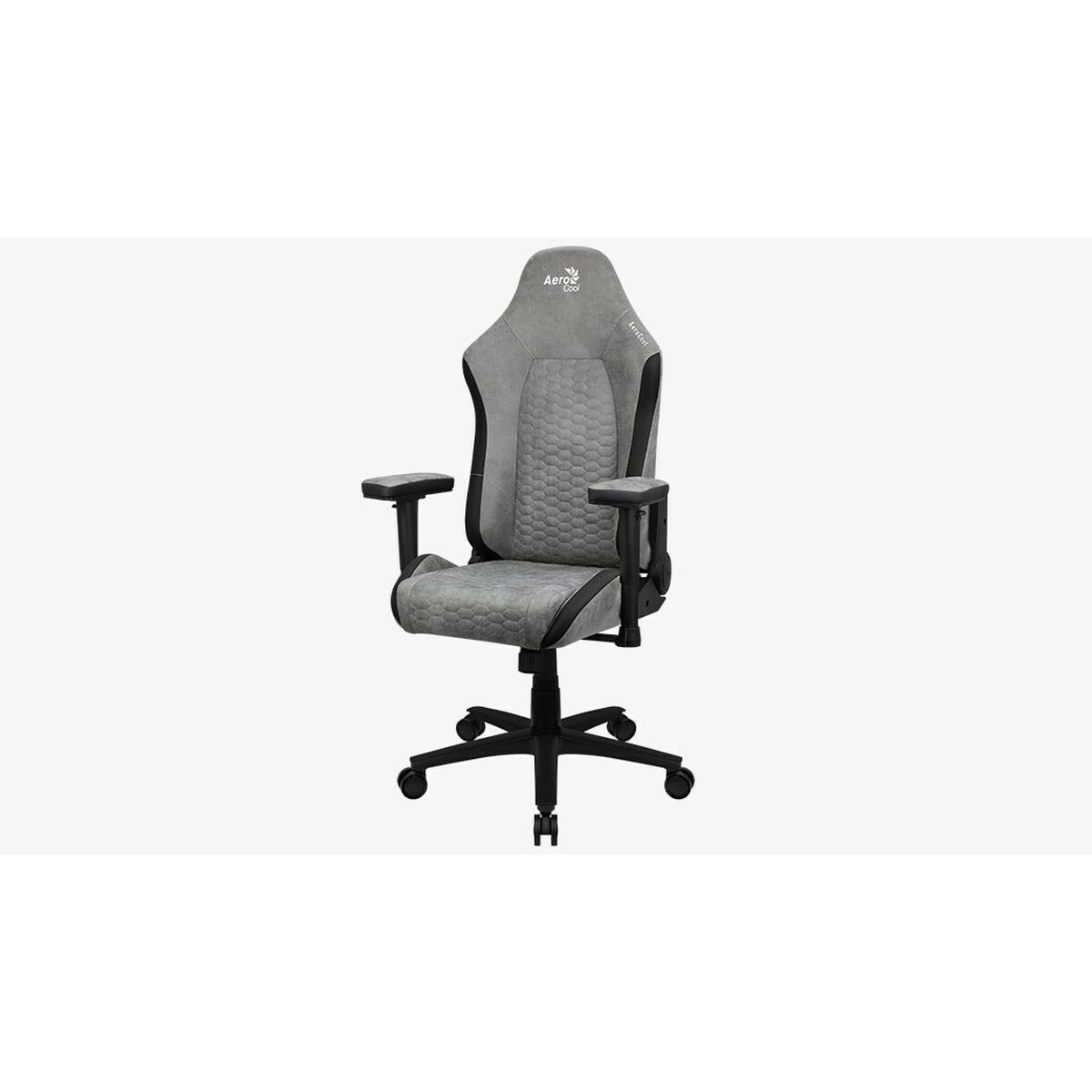 Aerocool Crown AeroSuede Υφασμάτινη Καρέκλα Gaming με Ρυθμιζόμενα Μπράτσα stone grey - Image 2