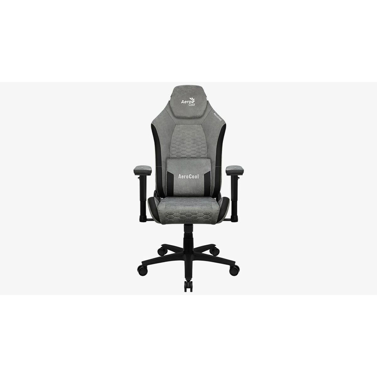 Aerocool Crown AeroSuede Υφασμάτινη Καρέκλα Gaming με Ρυθμιζόμενα Μπράτσα stone grey - Image 3