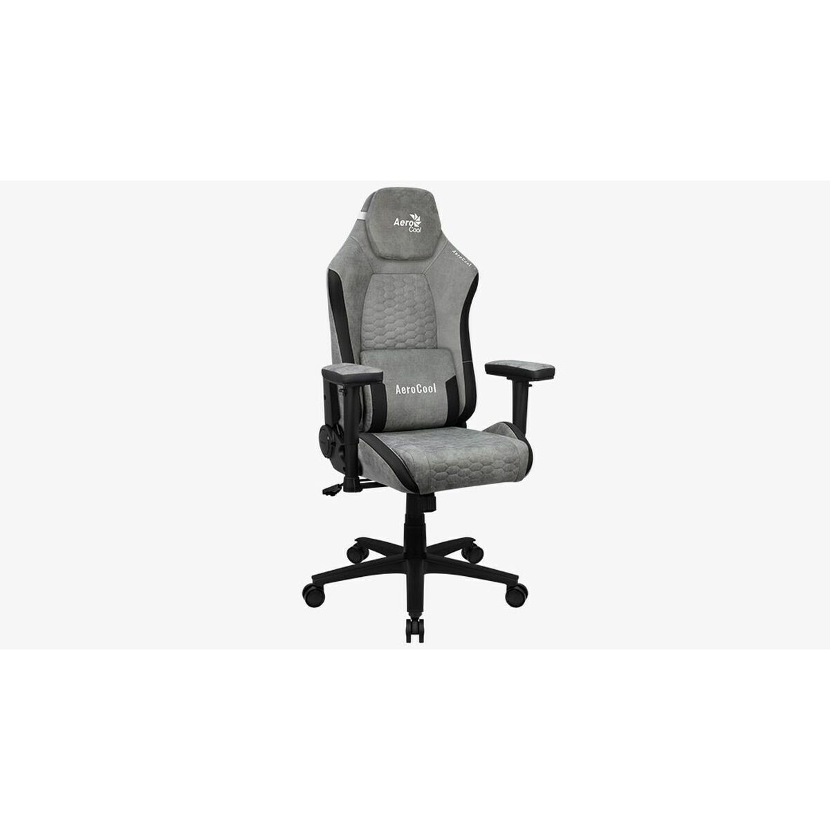 Aerocool Crown AeroSuede Υφασμάτινη Καρέκλα Gaming με Ρυθμιζόμενα Μπράτσα stone grey - Image 4