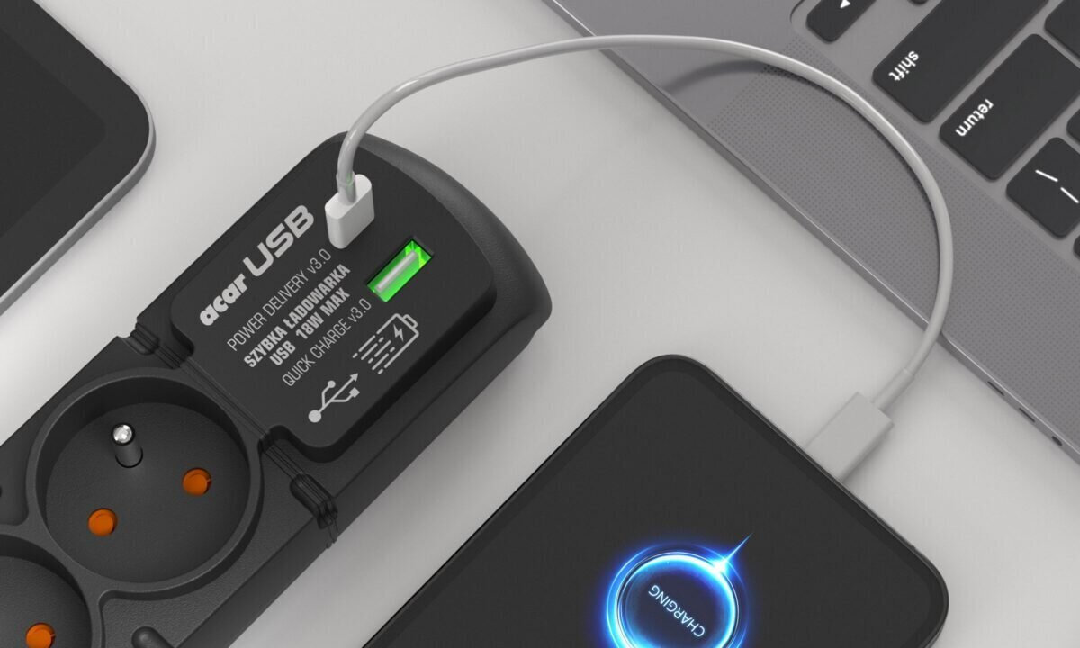 Acar Πολύπριζο 4 Θέσεων με 1 USB-A, 1 USB-C και Καλώδιο 5m - Image 6