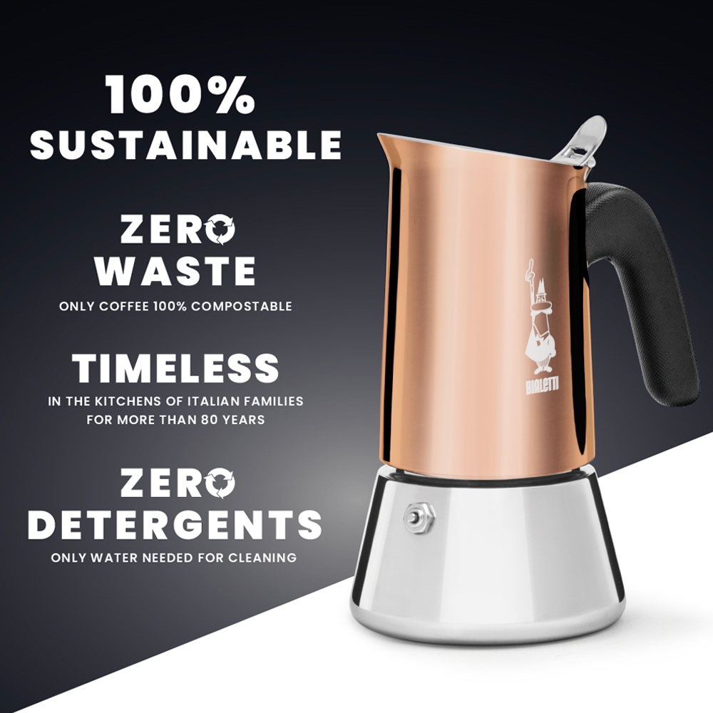 Bialetti Venus New Μπρίκι Espresso 6cups Inox Copper - Image 7