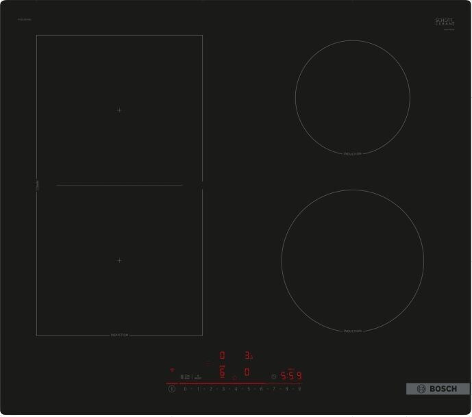 Bosch Serie 6 Smart Επαγωγική Εστία Αυτόνομη με Λειτουργία Κλειδώματος 59.2x52.2εκ. PVS61RHB1E