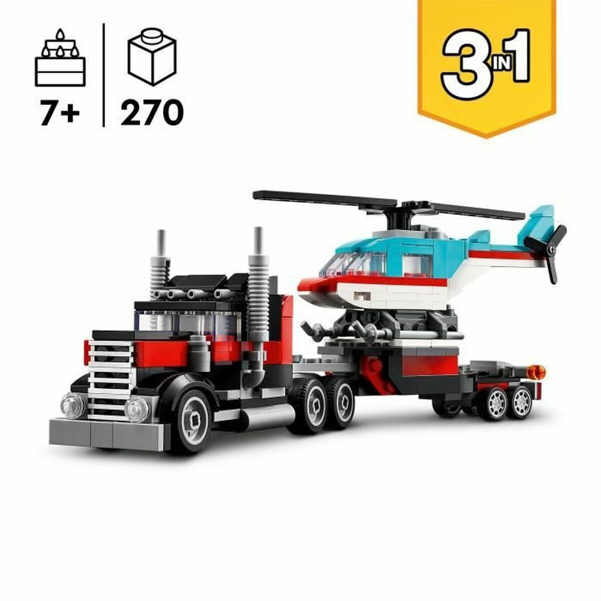 Lego Creator Flatbed Truck With Helicopter για 7+ Ετών - Image 3