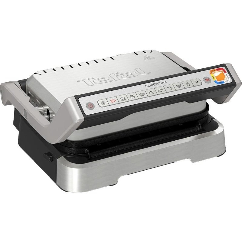 Tefal Optigrill 2in1 2100W για 2 Τοστ Inox