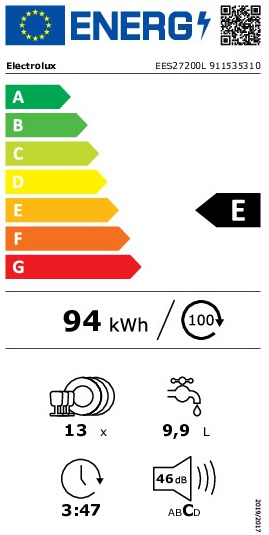 Electrolux Πλήρως Εντοιχιζόμενο για 13 Σερβίτσια Π60xY82εκ. EES27200L - Image 2