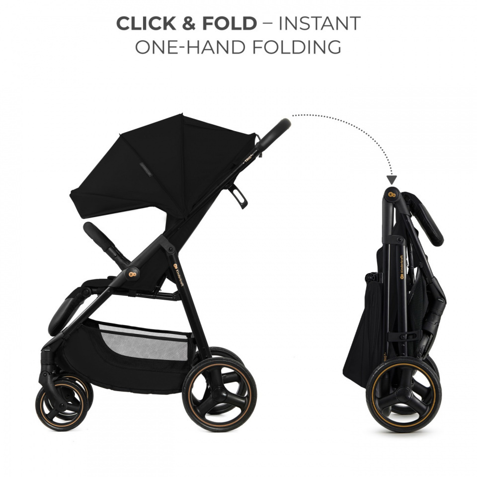 Kinderkraft Trig 3 Sport Καρότσι Μωρού Kατάλληλο για Nεογέννητο Μαύρο - Image 2