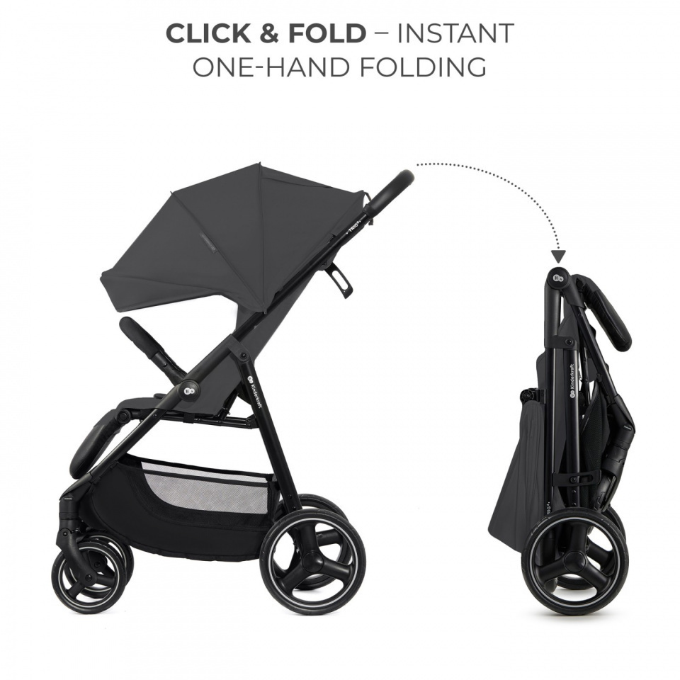 Kinderkraft Trig 3 Sport Καρότσι Μωρού Kατάλληλο για Nεογέννητο Γκρι - Image 2