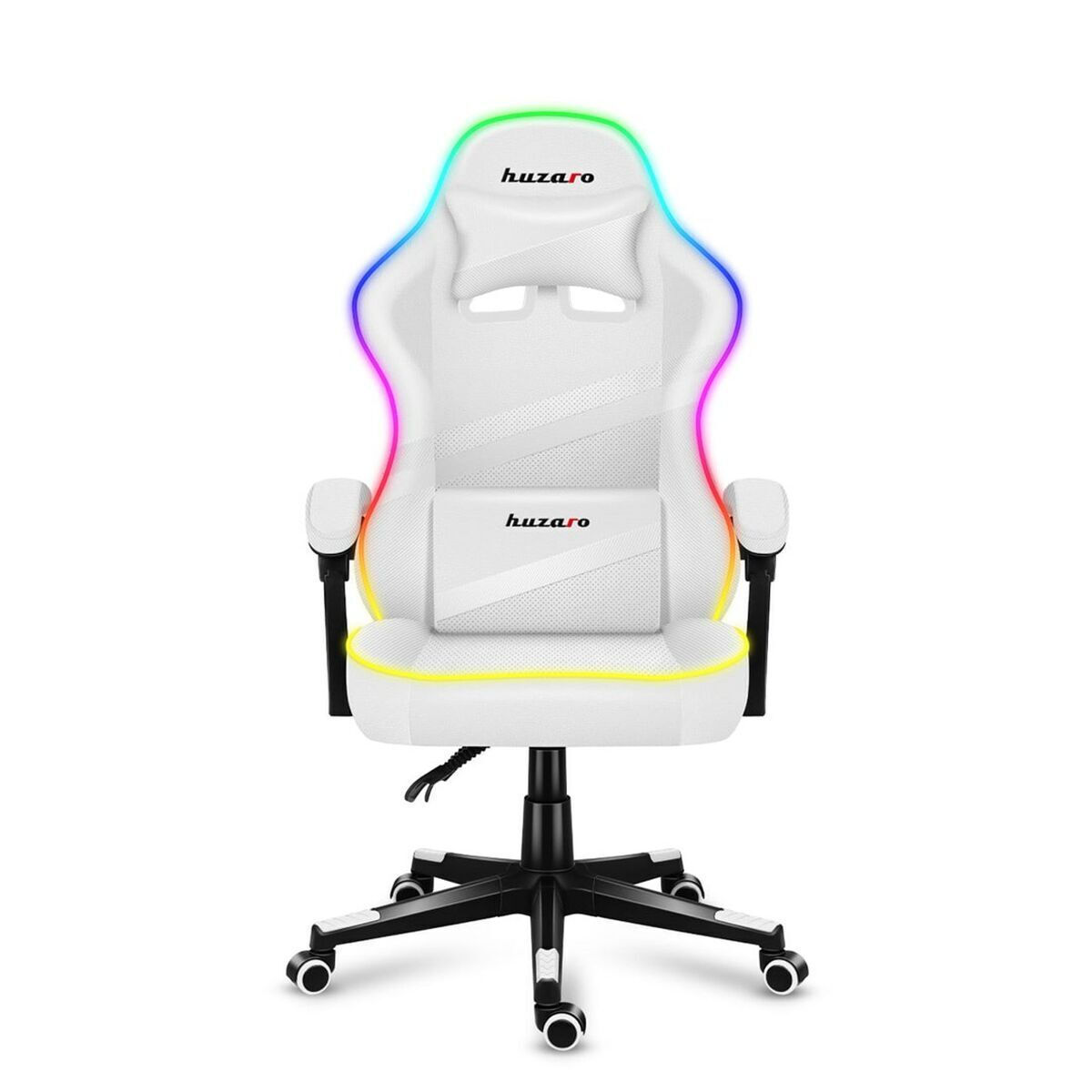 Huzaro Force 4.4 Καρέκλα Gaming Δερματίνης με RGB Φωτισμό Λευκή - Image 2