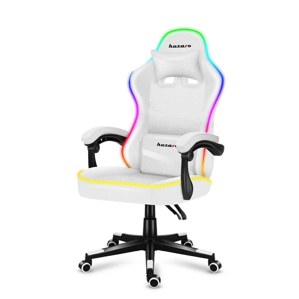 Huzaro Force 4.4 Καρέκλα Gaming Δερματίνης με RGB Φωτισμό Λευκή - Image 3