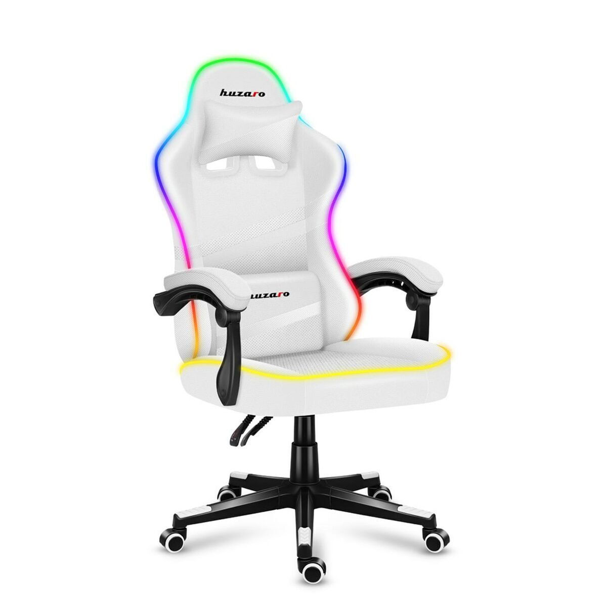 Huzaro Force 4.4 Καρέκλα Gaming Δερματίνης με RGB Φωτισμό Λευκή - Image 4