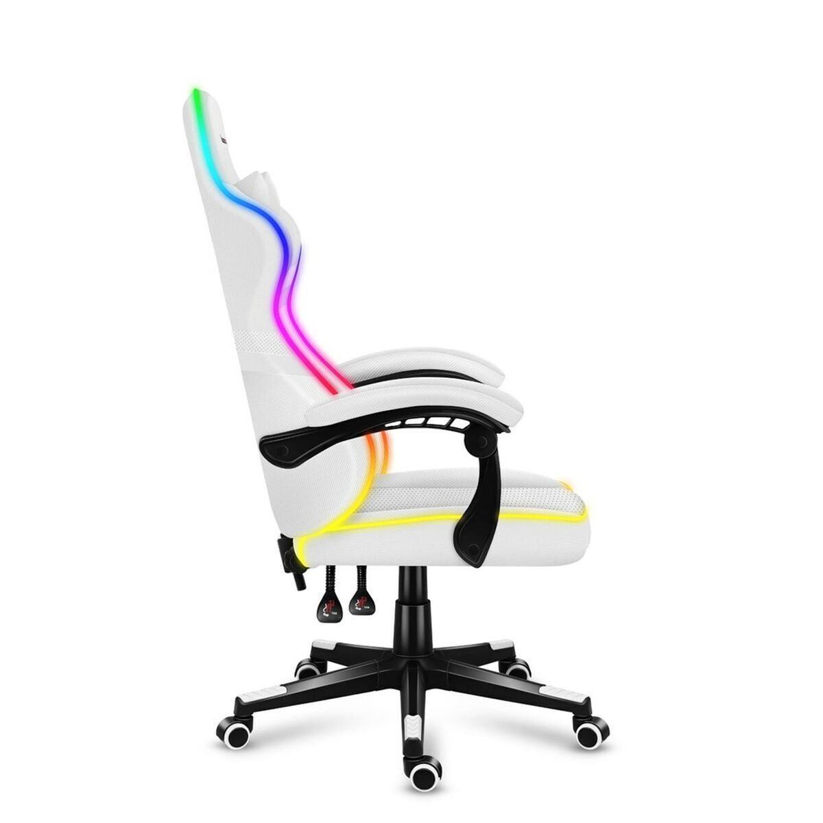 Huzaro Force 4.4 Καρέκλα Gaming Δερματίνης με RGB Φωτισμό Λευκή - Image 5