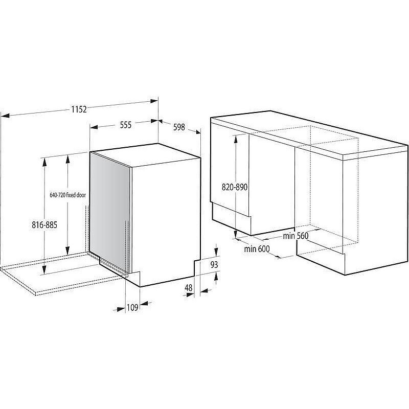 Gorenje Πλήρως Εντοιχιζόμενο για 16 Σερβίτσια Π59.8xY81.6εκ. GV643D90 - Image 3
