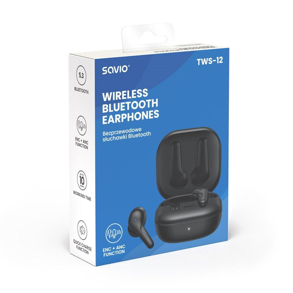 Savio Tws-12 In-ear Μαύρα - Image 6