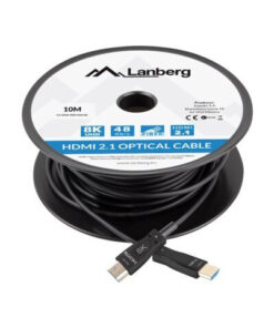 Alternative view of Lanberg HDMI 2.1 HDMI male - HDMI male 10m Μαύρο (CA-HDMI-30FB-0100-BK)